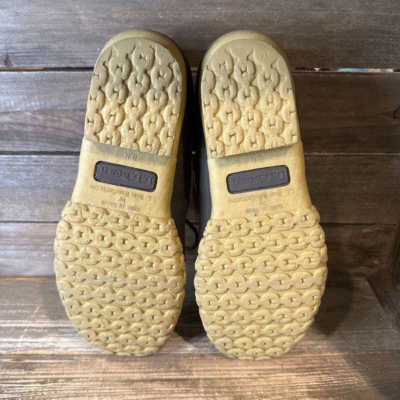 Womens L.L. Bean Brown Leather Rubber‎ Low Top Waterproof Snow Duck Boots Size 6 - Picture 5 of 6